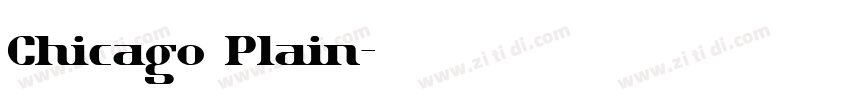 Chicago Plain字体转换